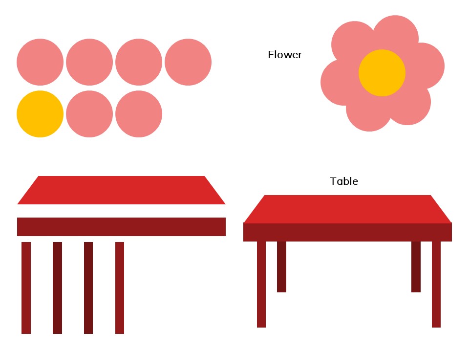 Draw flower and table in PPT