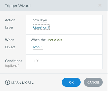 Create a trigger to show the corresponding layer